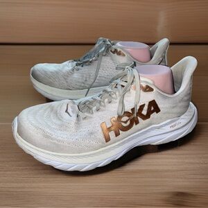 Mens Hoka One One Mach 5 White Athletic Sneakers Sz 12.5 M